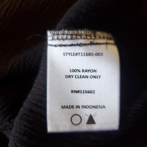 Lush Nordstrom XS Choker Collar Plunge Button Front Top Black Long Sleeve Event - Picture 4 of 10